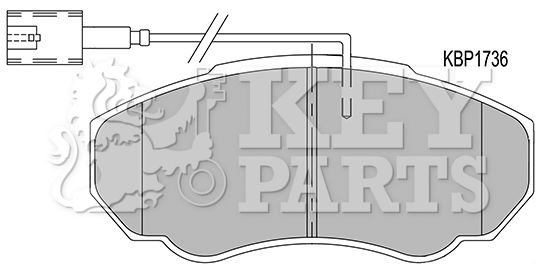 KEY PARTS stabdžių trinkelių rinkinys, diskinis stabdys KBP1736